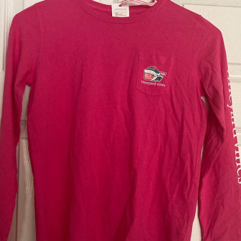 Vineyard Vines Kids Pink Long Sleeve Tee size 14